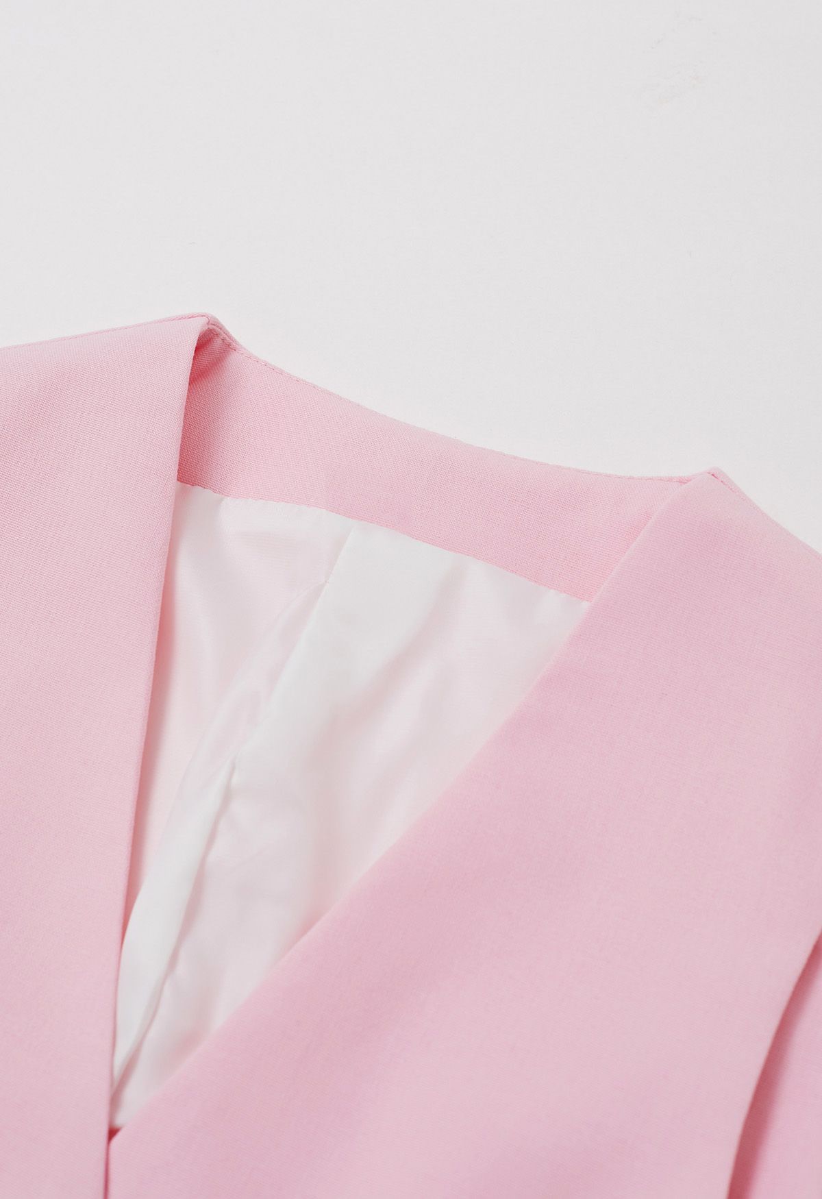 V-neck Linen blend Vest and Shorts Set (Set of 2)