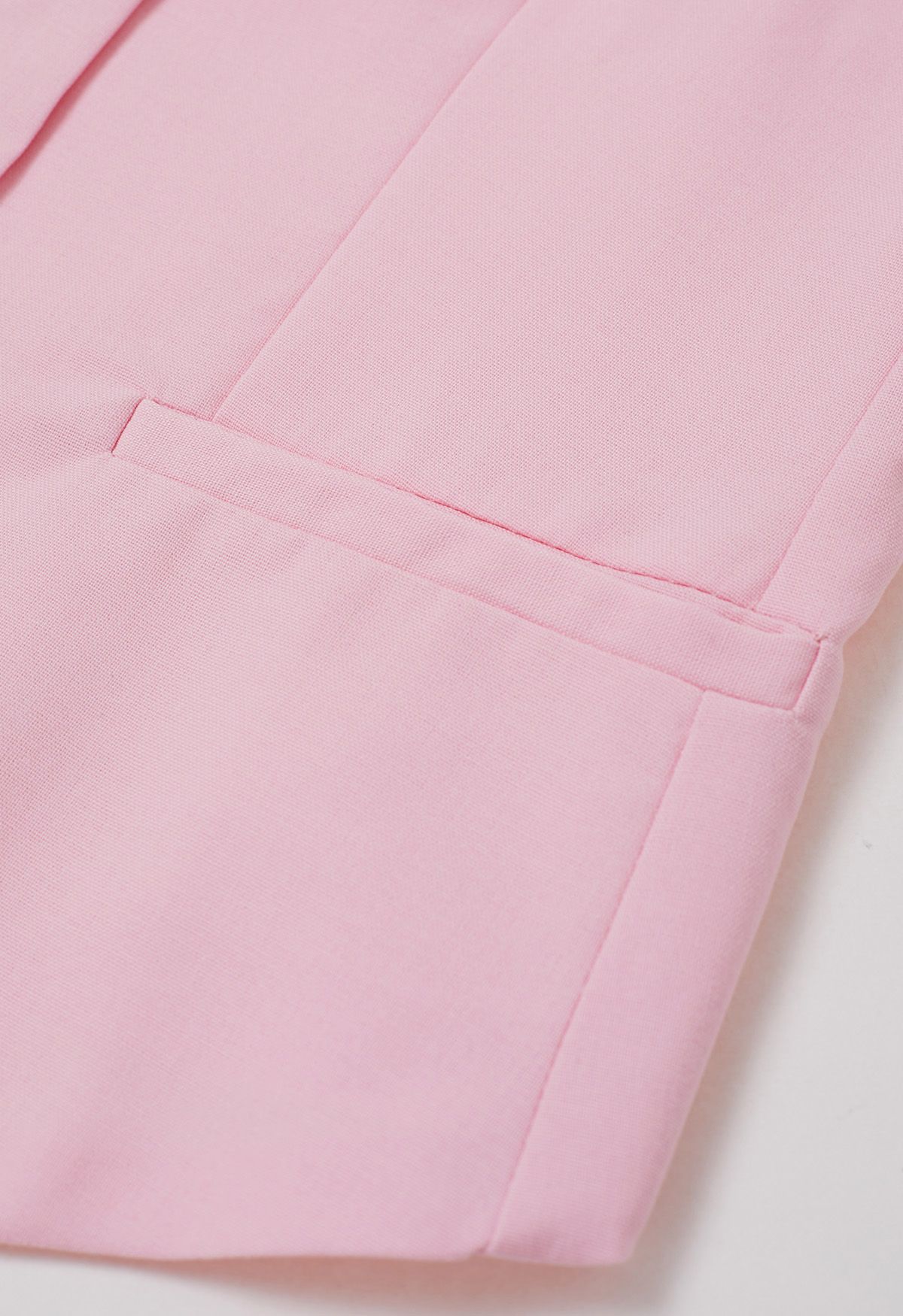 V-neck Linen blend Vest and Shorts Set (Set of 2)