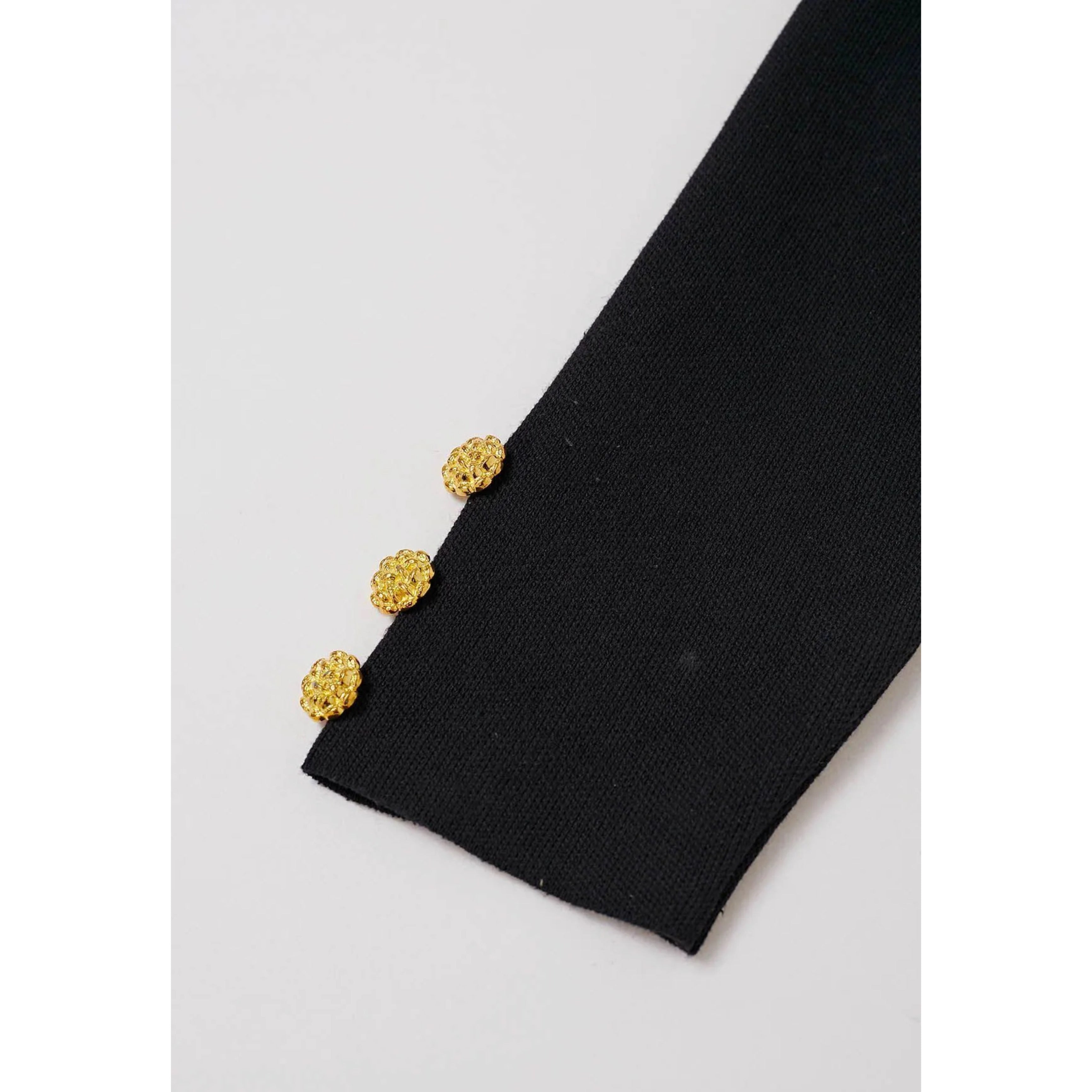 Metal Button Detail Knit Cardigan & Wide Legged Pant set