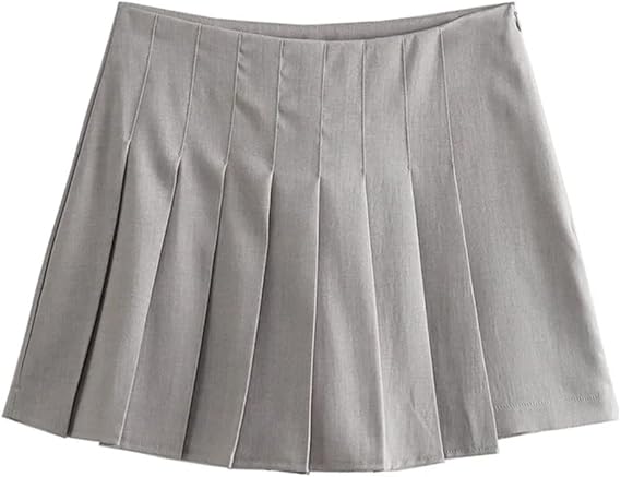 Long Sleeve Short Jacket Mini Pleated Skorts (Set of 2)