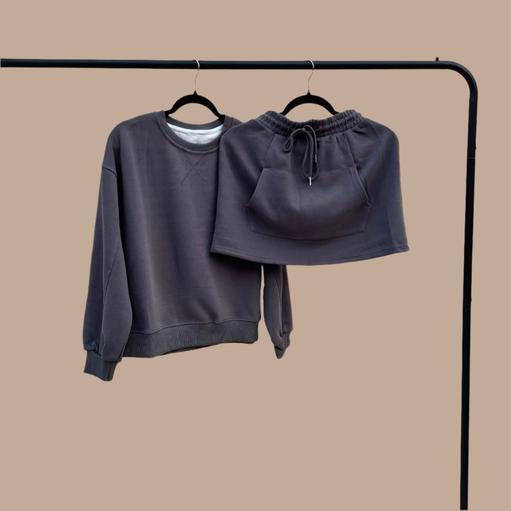 Oversized Pullover & Skirt Set (Set of 2)