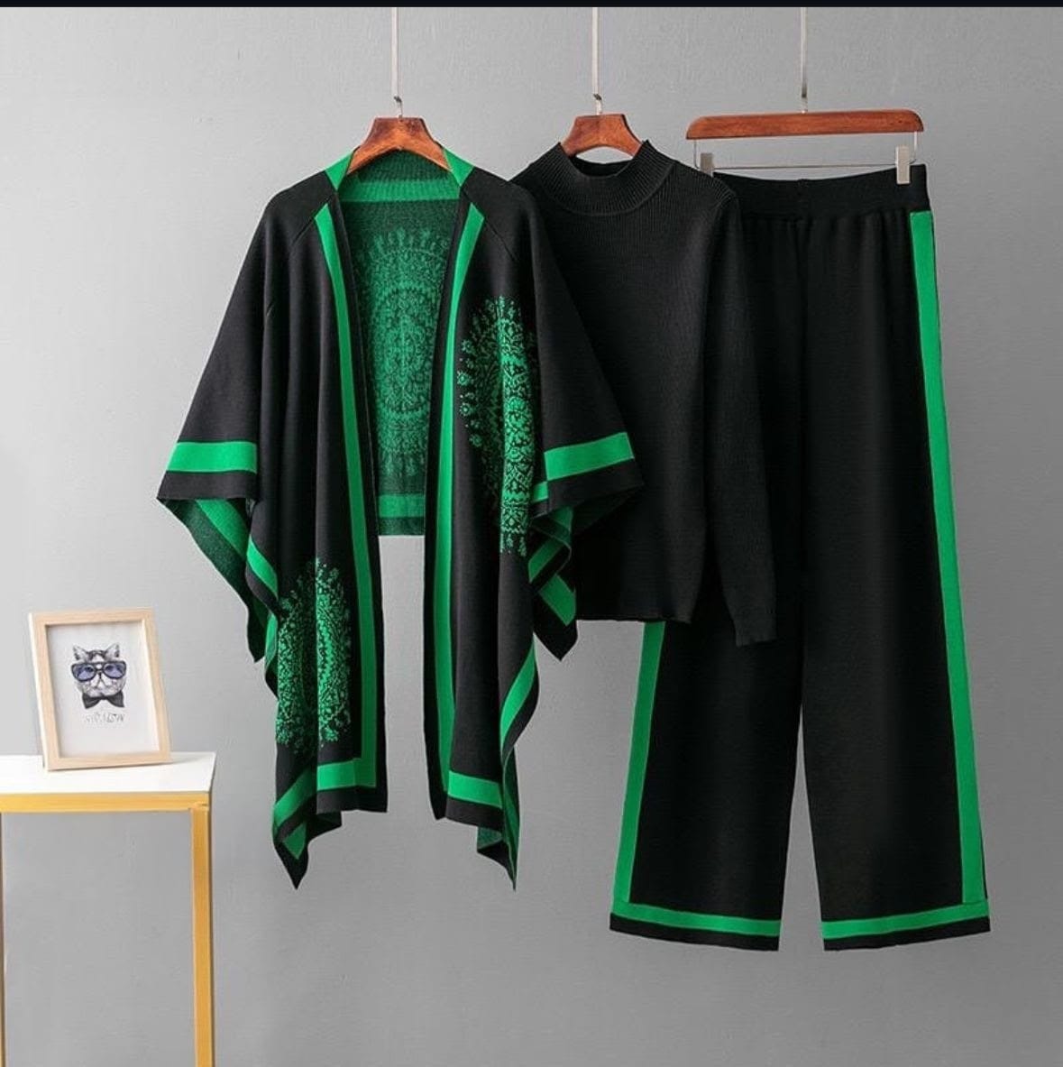 Women Winter Printed Three Piece Co-Ord set