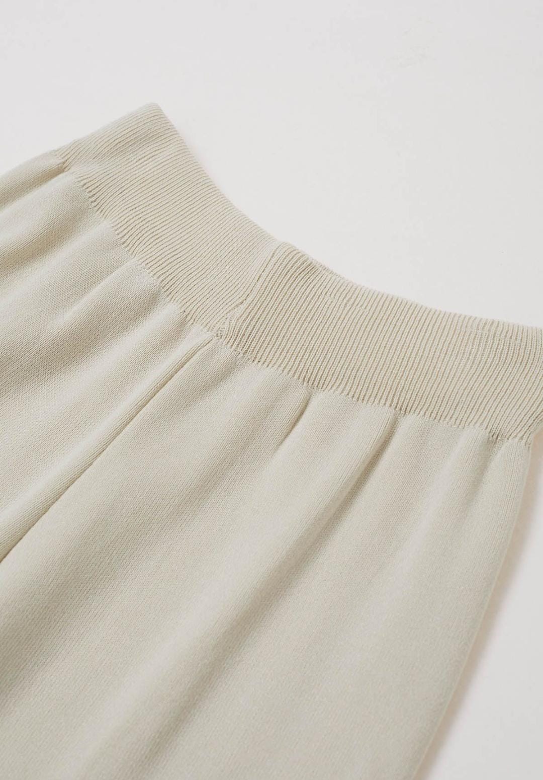 Metal Button Detail Knit Cardigan & Wide Legged Pant set