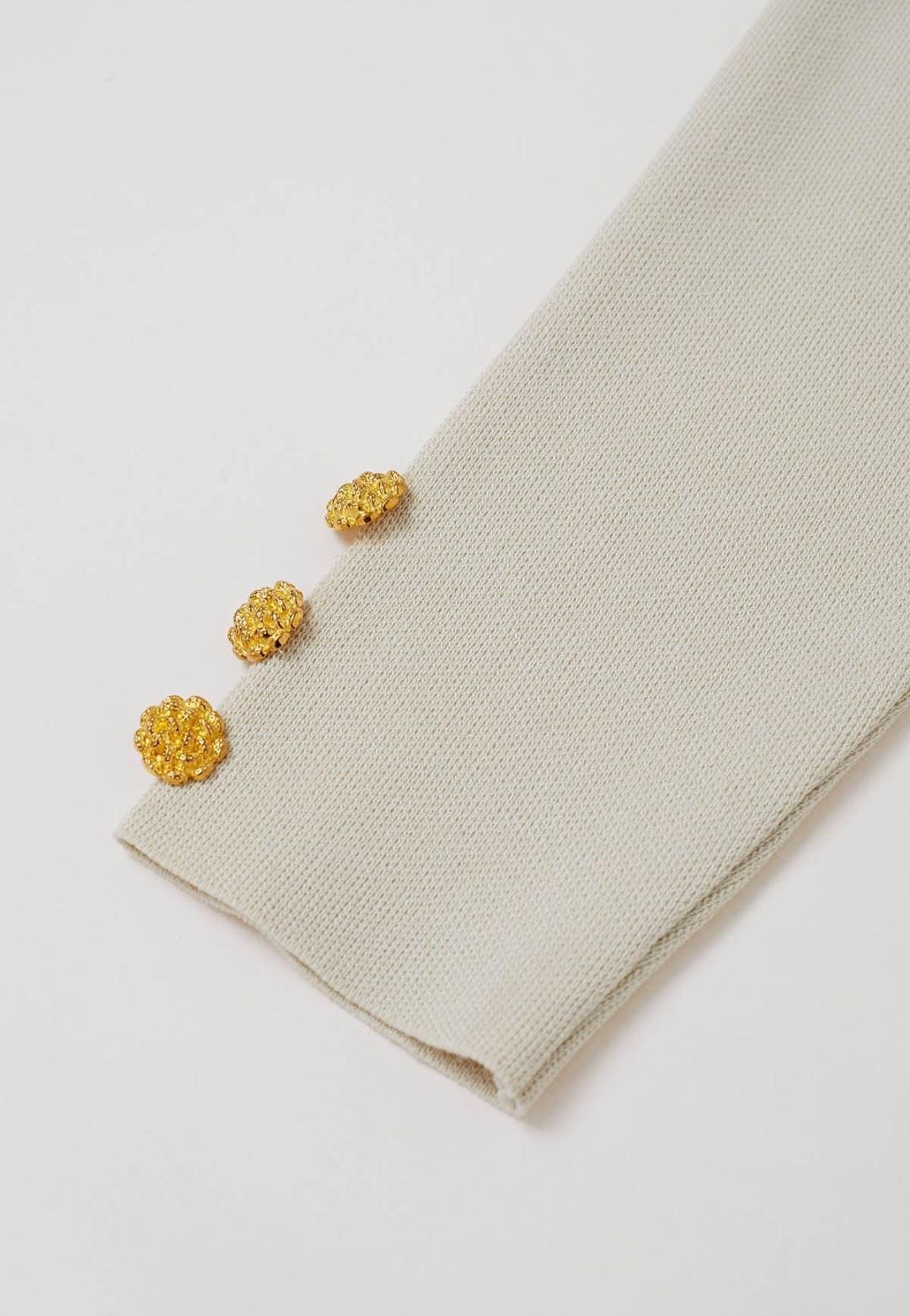 Metal Button Detail Knit Cardigan & Wide Legged Pant set