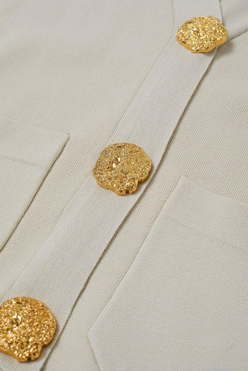 Metal Button Detail Knit Cardigan & Wide Legged Pant set