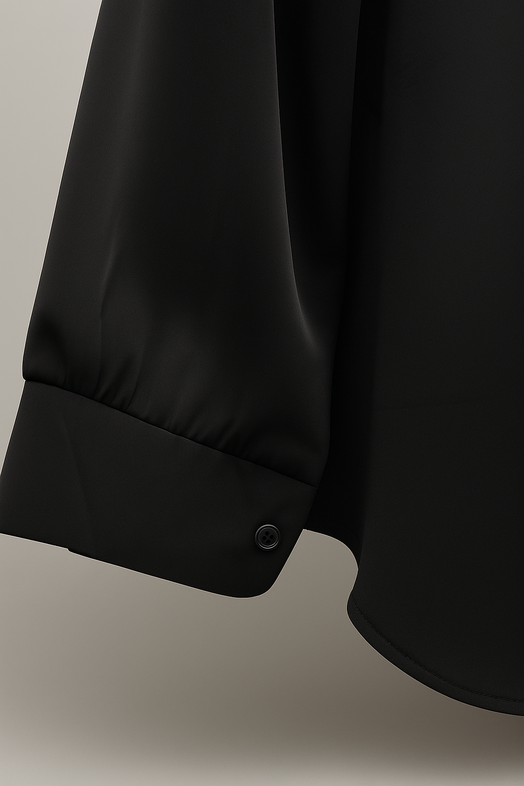 Regular Fit  Asymmetrical Shirt with Spread Collar