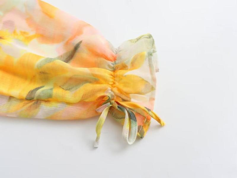 Ruffle Printed Off-shoulder Top