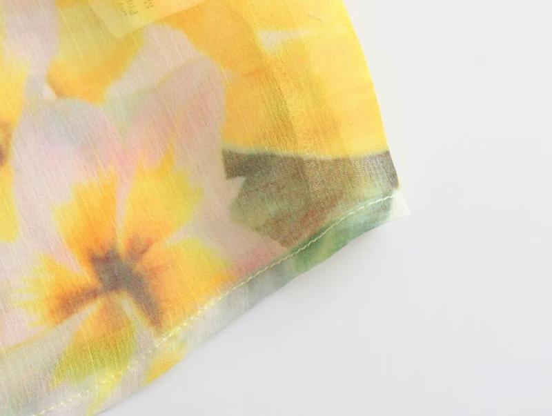 Ruffle Printed Off-shoulder Top