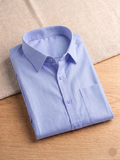 Men Powder Blue Solid Shirt