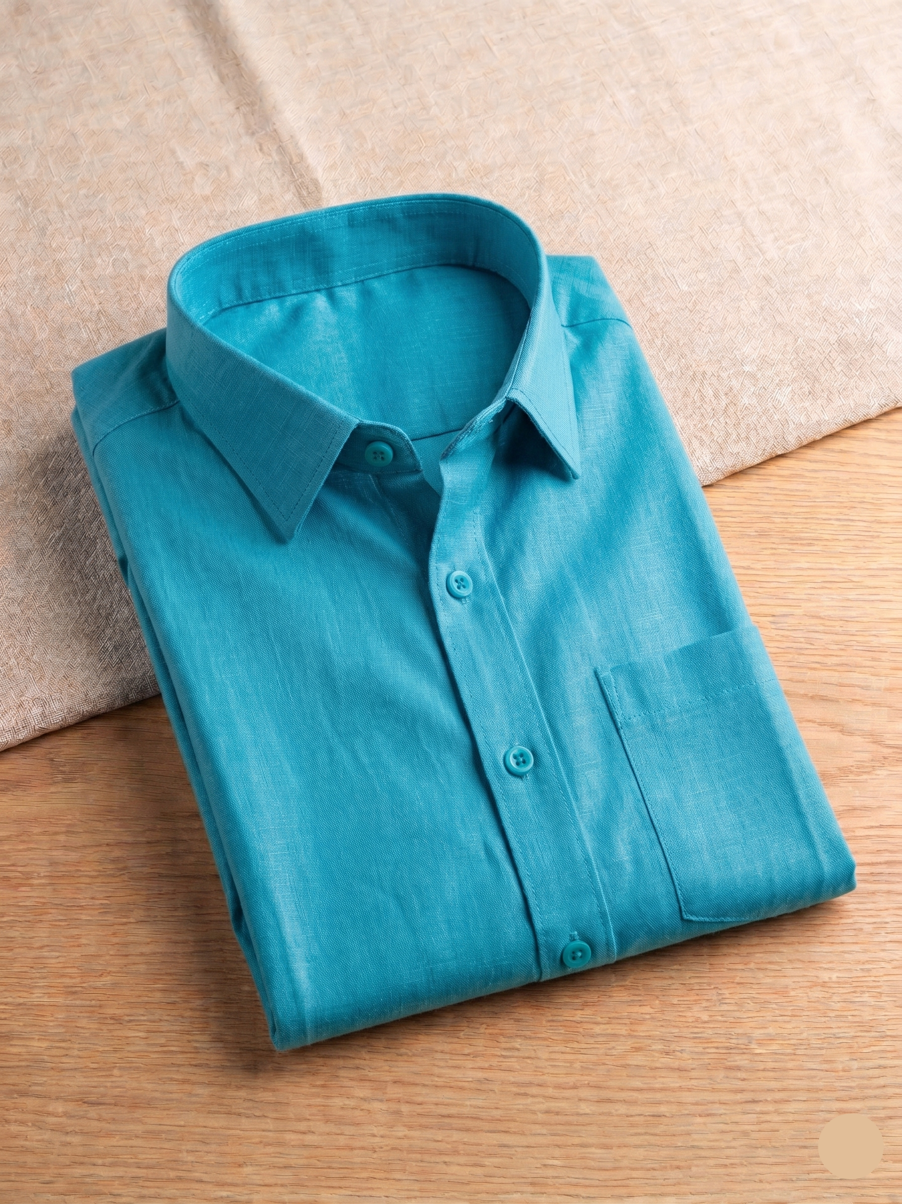 Men Aqua blue Solid Shirt