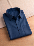 Men Blue Solid Shirt