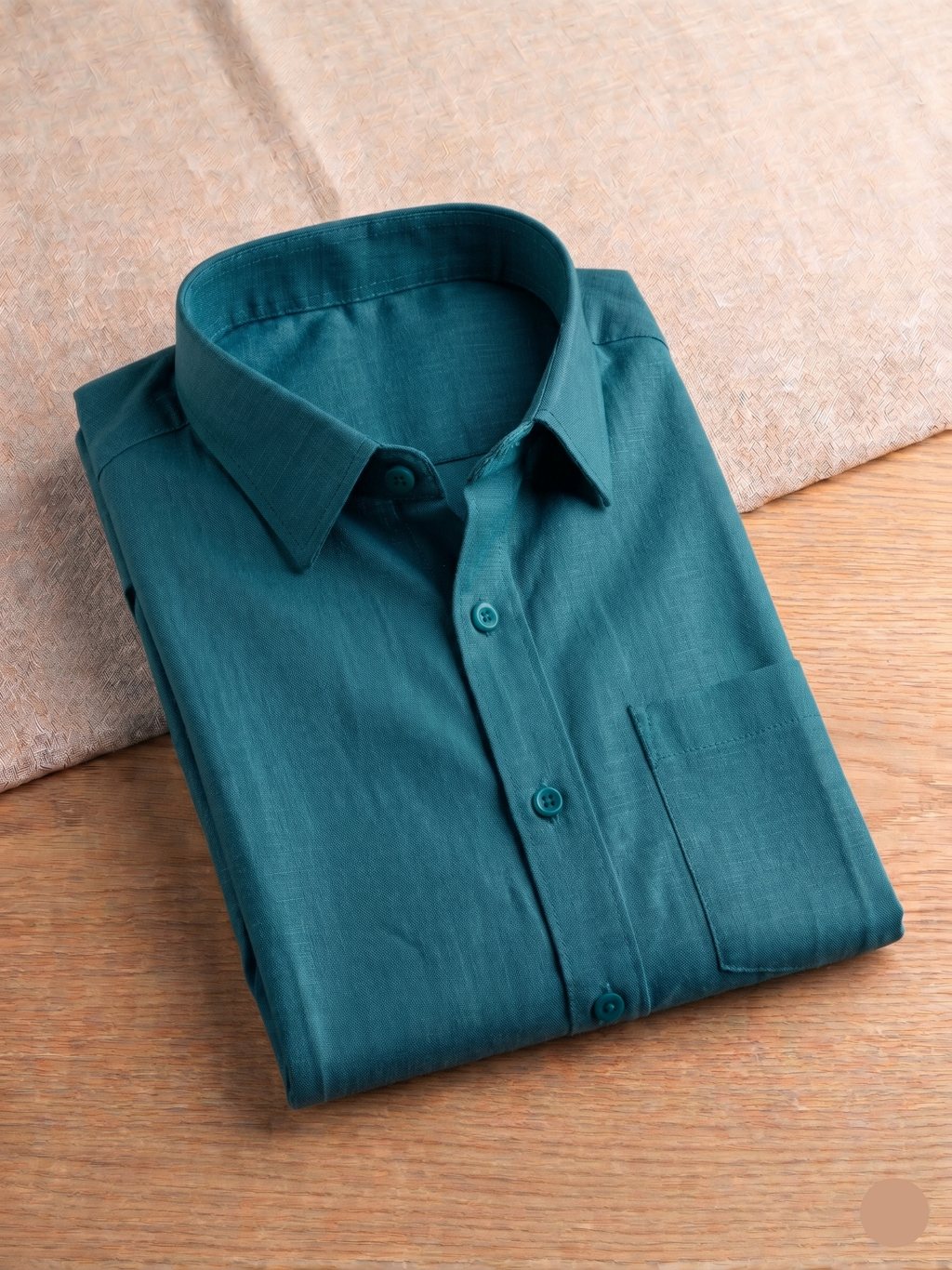 Men Teal Solid Shirt