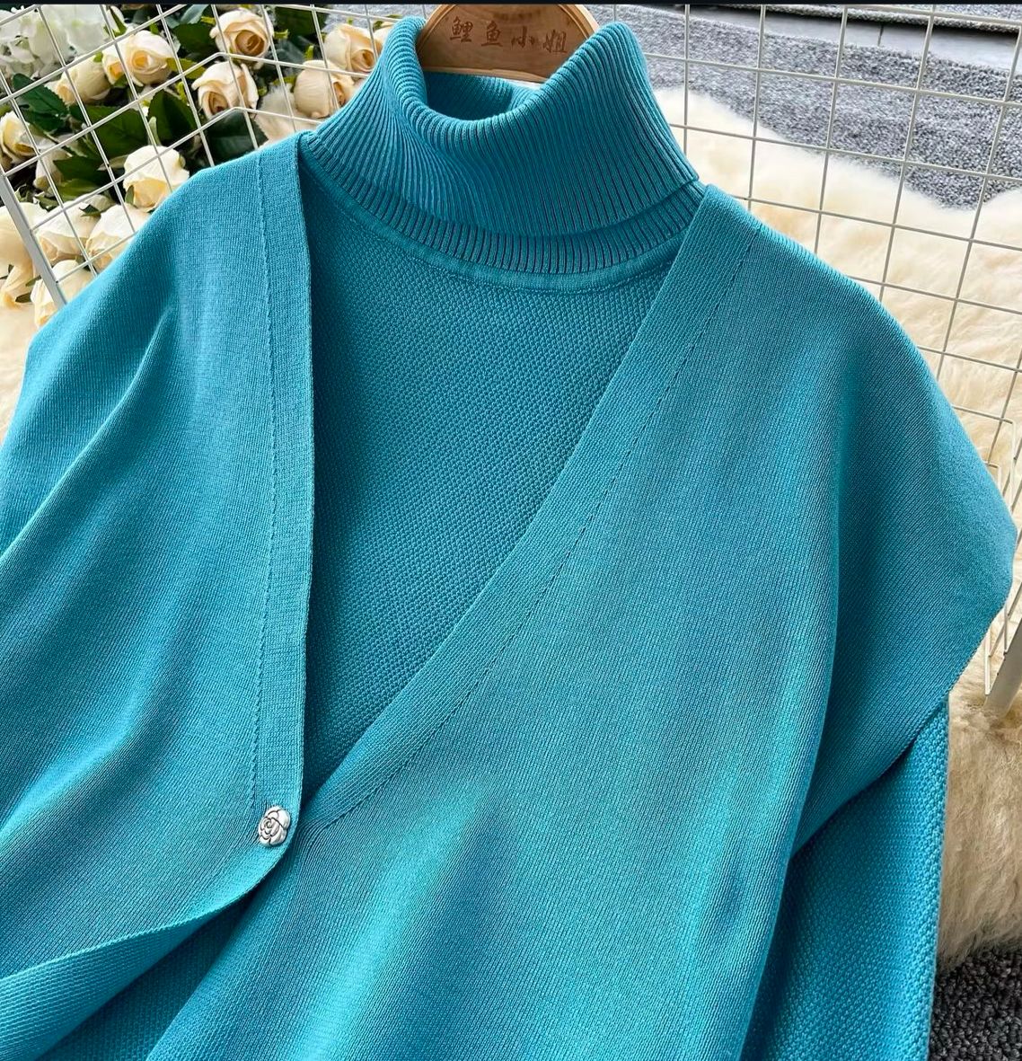 Women modest warm 3 piece set with half jacket