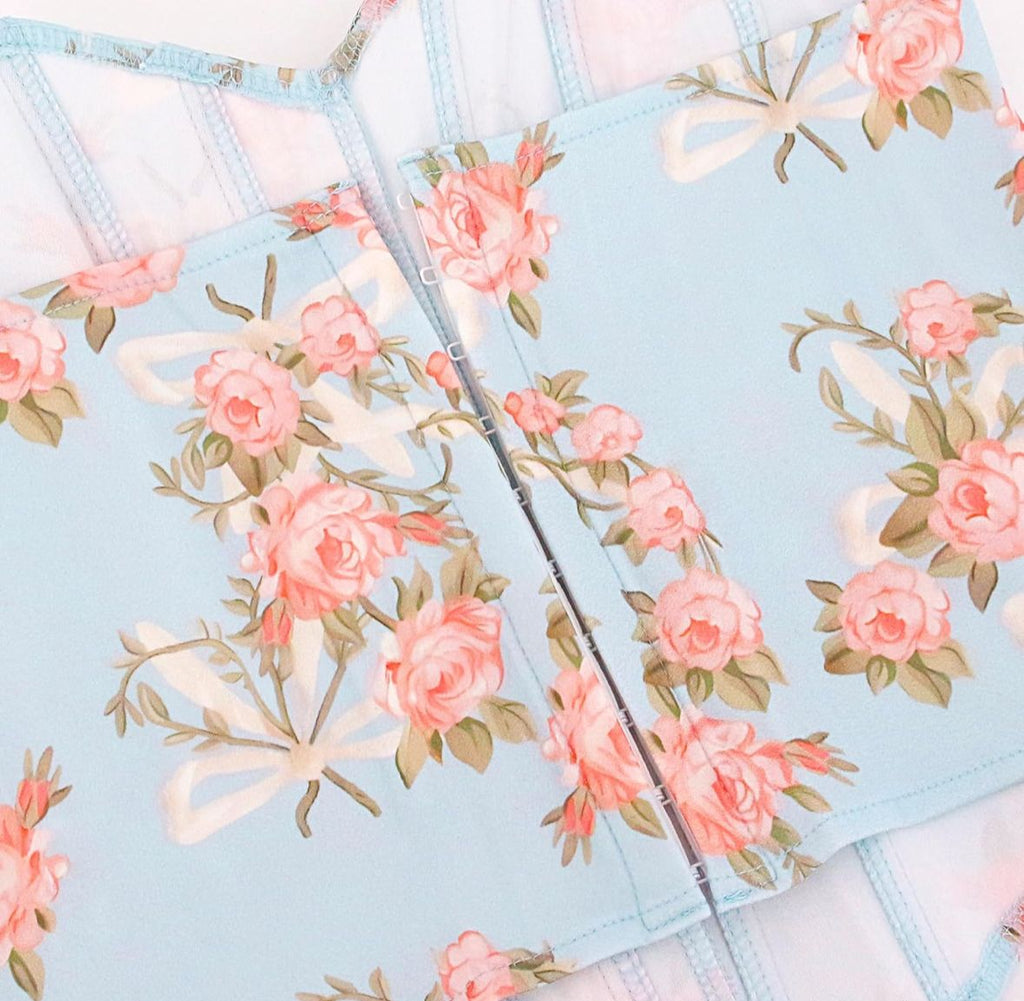 Floral Print Corset Tube Top