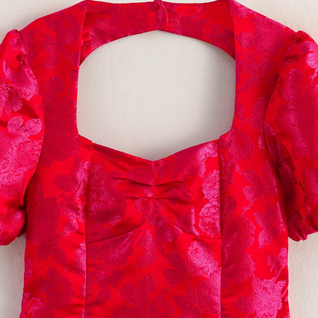 Puff Sleeves Mini Dress