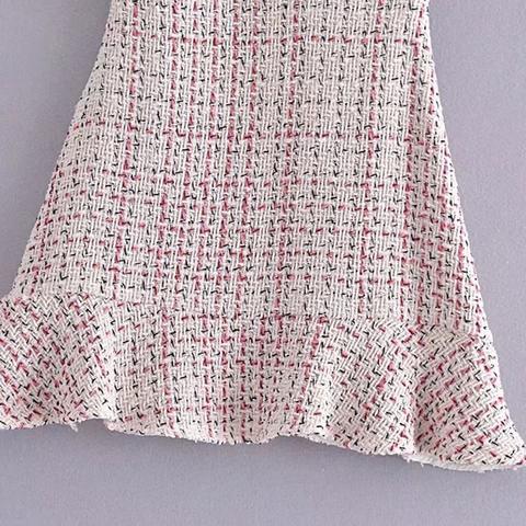 Textured Weave Ruffle Dress