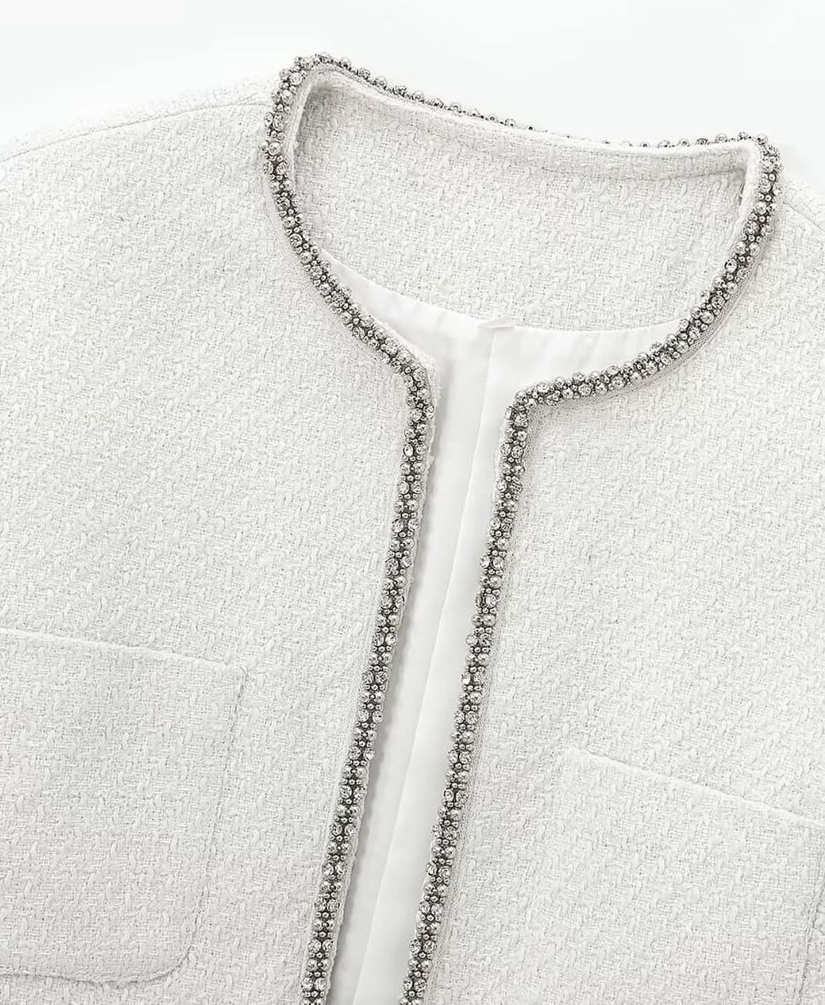 Rhinestone-embellished jacket and Skirt Set (Set of 2)