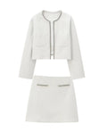 Rhinestone-embellished jacket and Skirt Set (Set of 2)