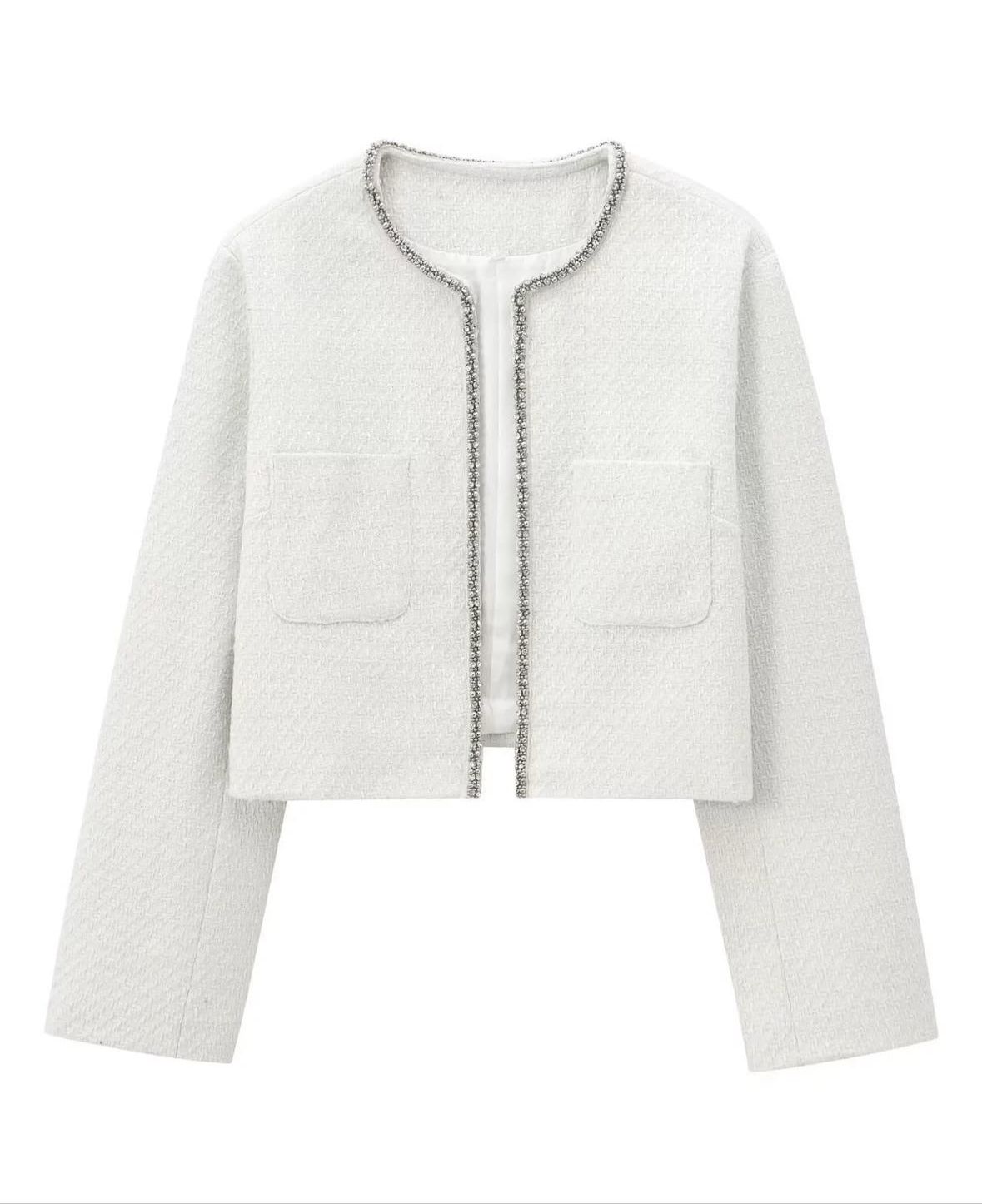 Rhinestone-embellished jacket and Skirt Set (Set of 2)