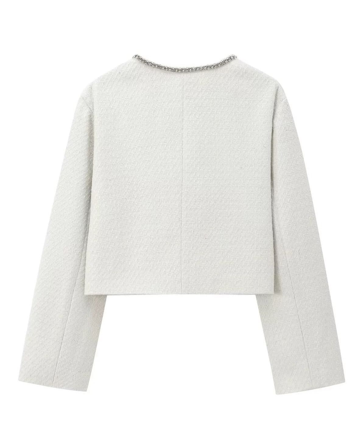 Rhinestone-embellished jacket and Skirt Set (Set of 2)