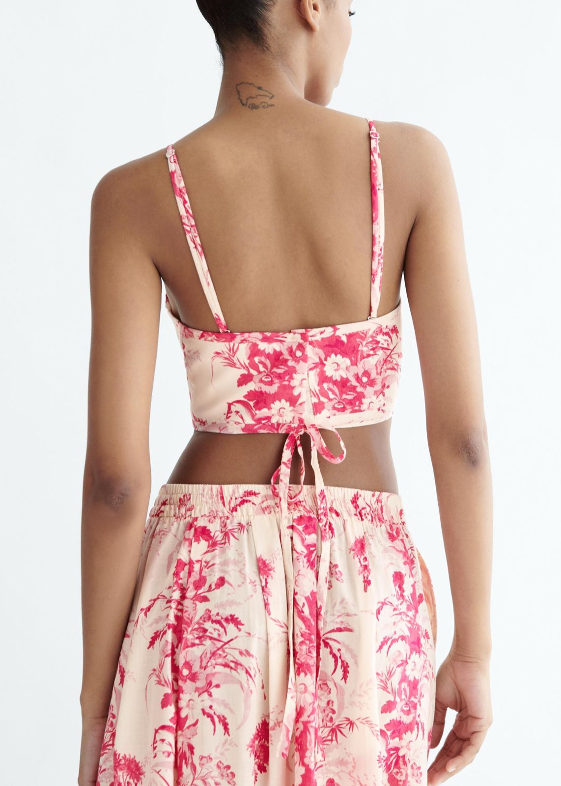 Printed Crop Top & Skirt Set (Set of 2)