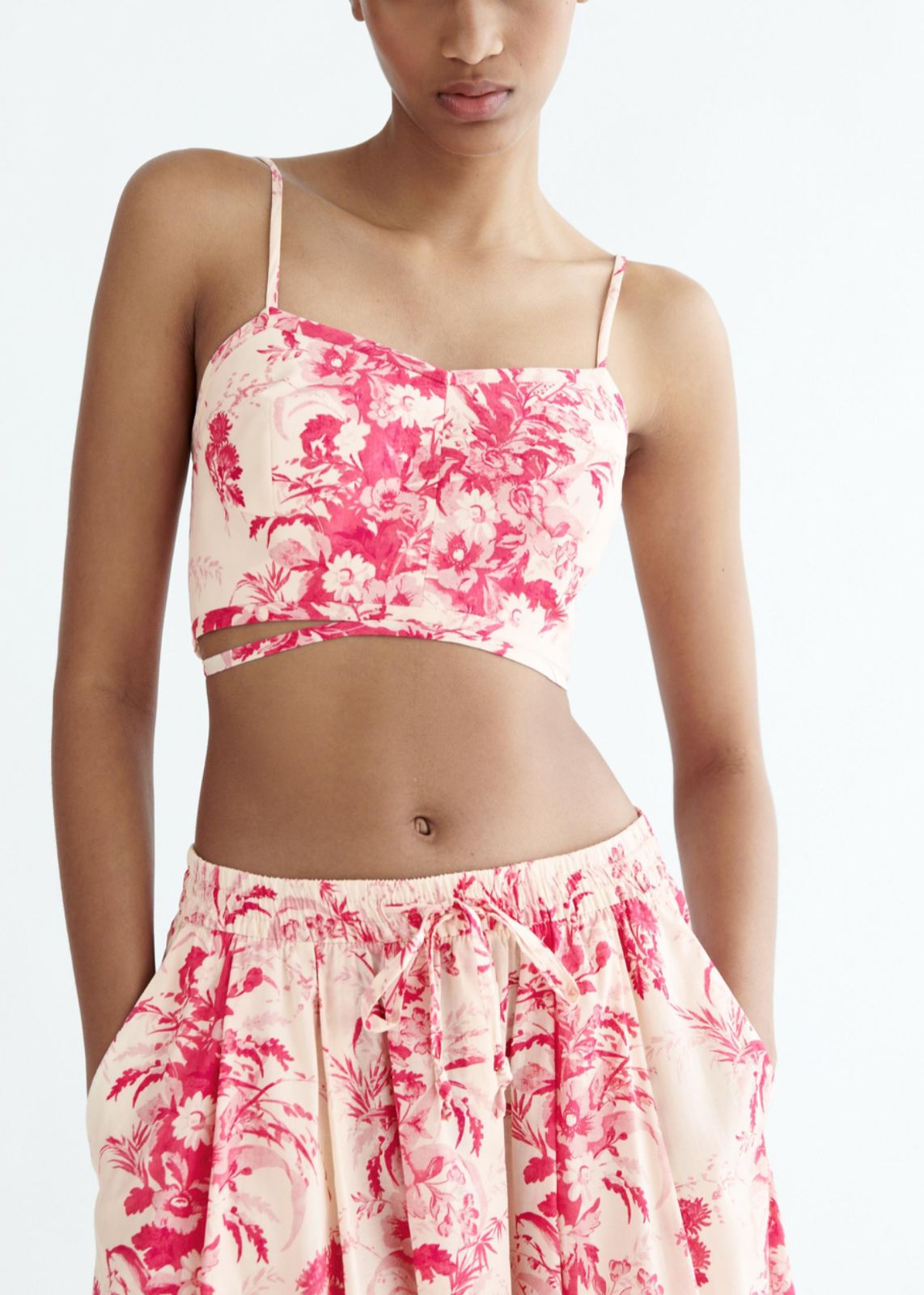 Printed Crop Top & Skirt Set (Set of 2)