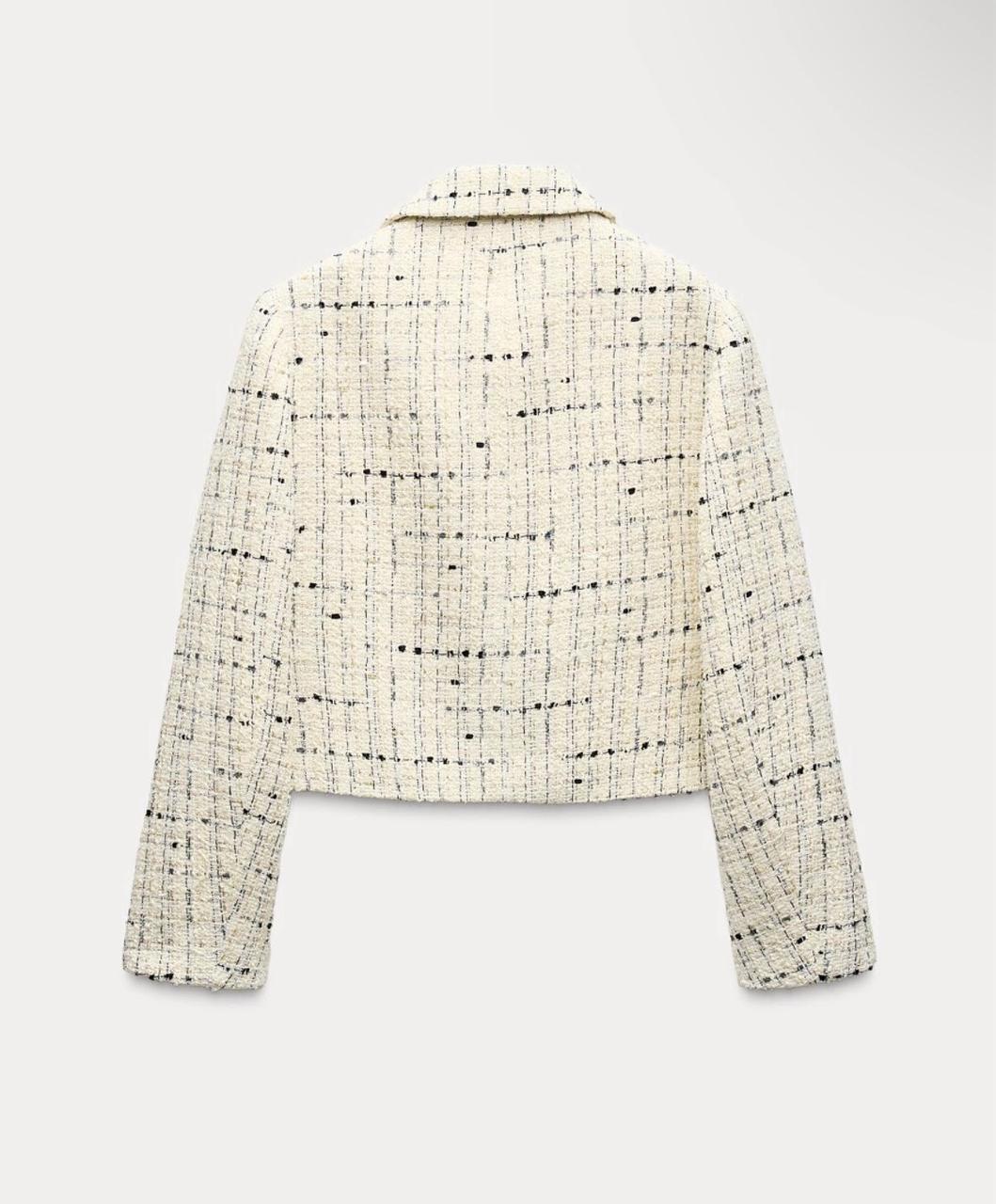 Textured Short Blazer