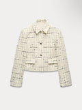 Textured Short Blazer