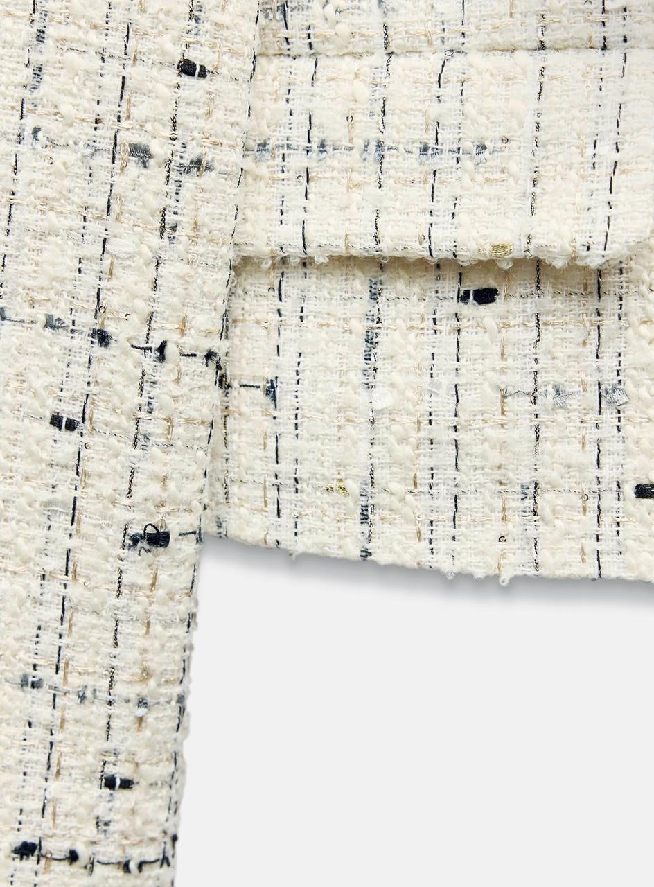 Textured Short Blazer