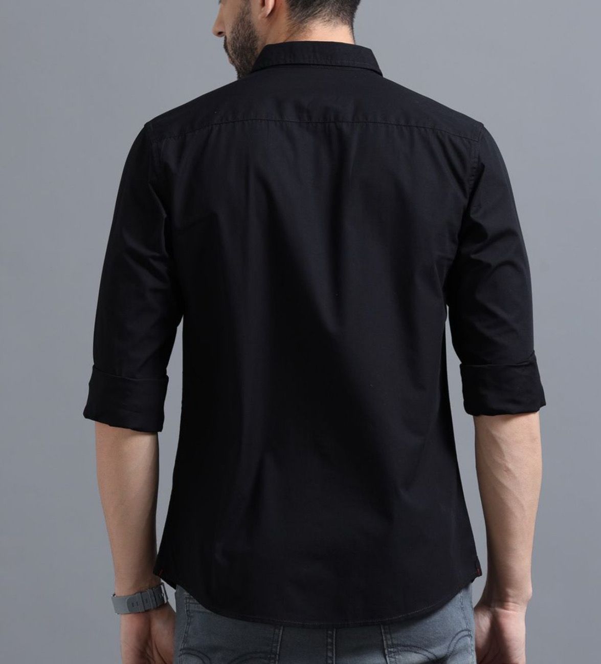 Men Black Solid Shirt
