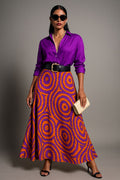 V-Neck Long sleeves Shirt and Skirt set (Pack of 2)