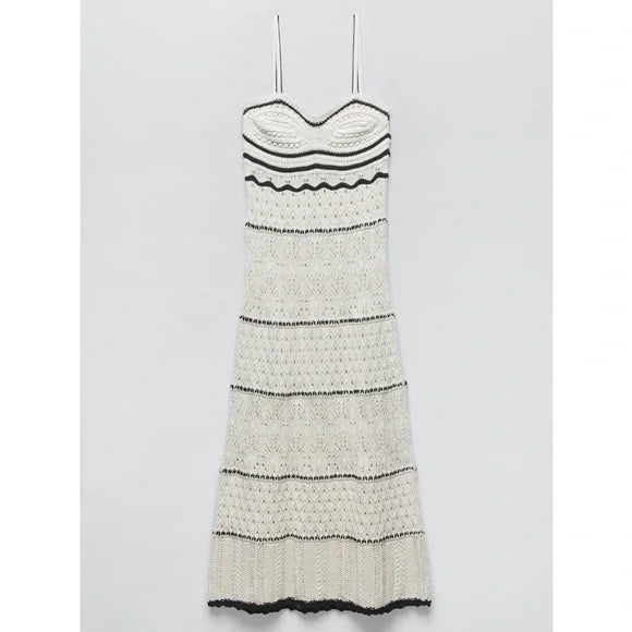 Knitted Spaghetti Strapless Dress