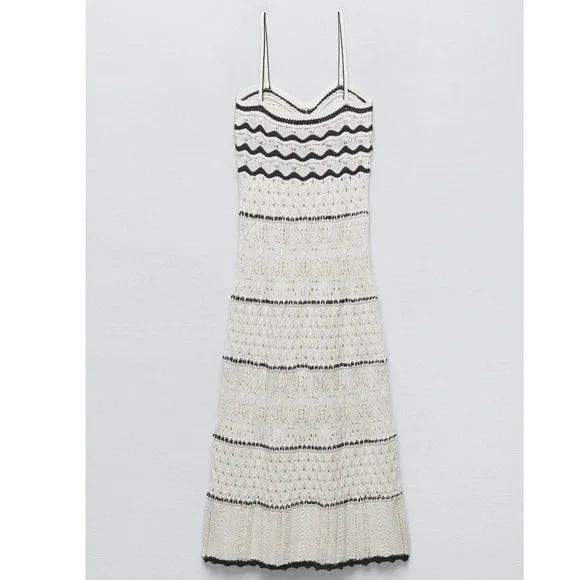 Knitted Spaghetti Strapless Dress
