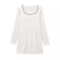 Square Neck Velvet Dress